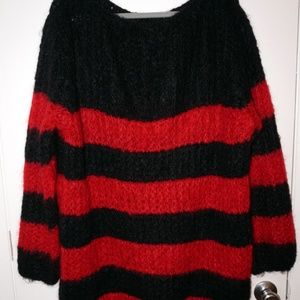 Saint Laurent Mohair Striped Sweater XL FW13